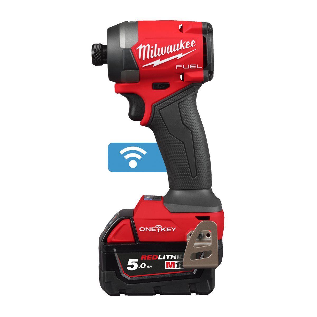 Milwaukee M18ONEID3-502X FUEL 18V Brushless 1/4" Impact Driver with 2 x 5.0Ah Batteries, Charger & Empty Tool Box (Without Inlay)