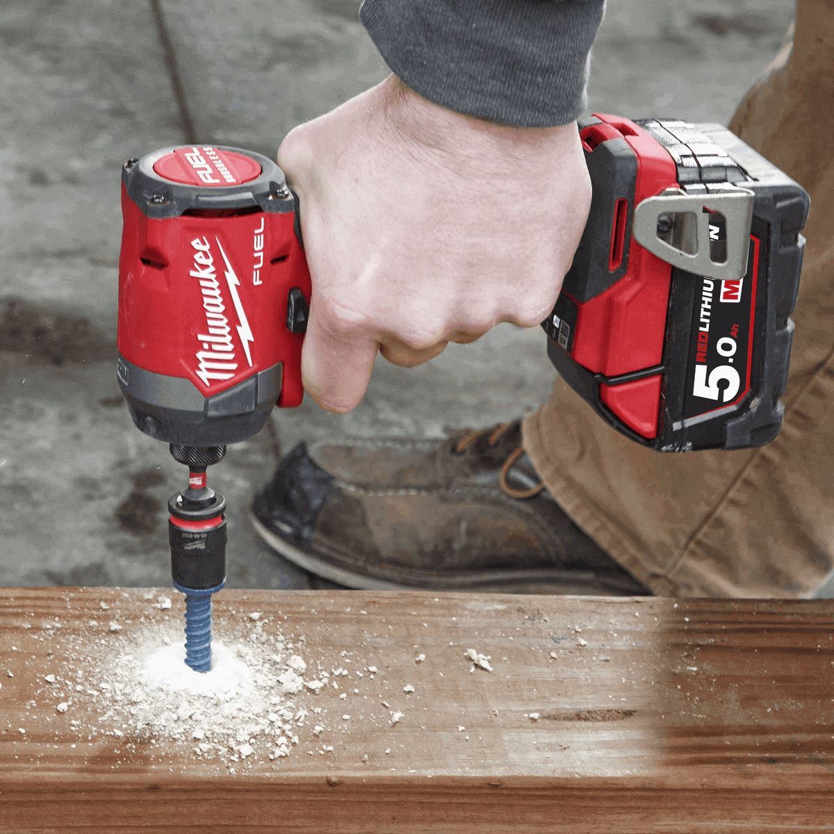 Milwaukee M18FID3-0 18V Fuel Brushless Impact Driver with 1 x 5.0Ah Battery Charger & Empty Tool Box (Without Inlay)
