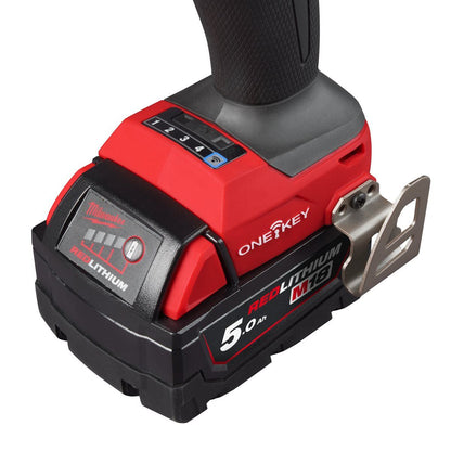Milwaukee M18ONEID3-502X FUEL 18V Brushless 1/4" Impact Driver with 2 x 5.0Ah Batteries, Charger & Empty Tool Box (Without Inlay)