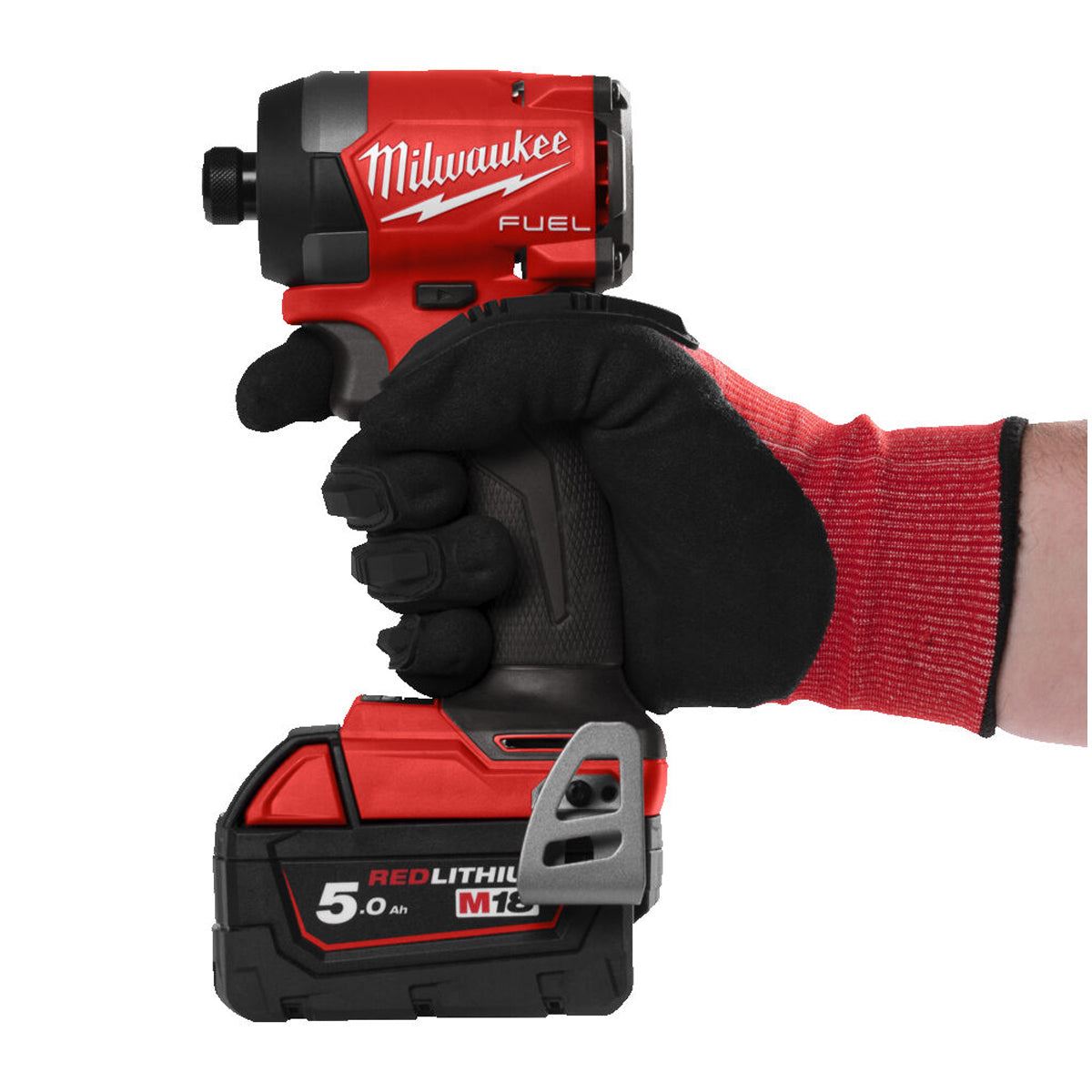Milwaukee M18FID3-0 18V Fuel Brushless 1/4" Impact Driver with 2 x 5.0Ah Battery & Charger